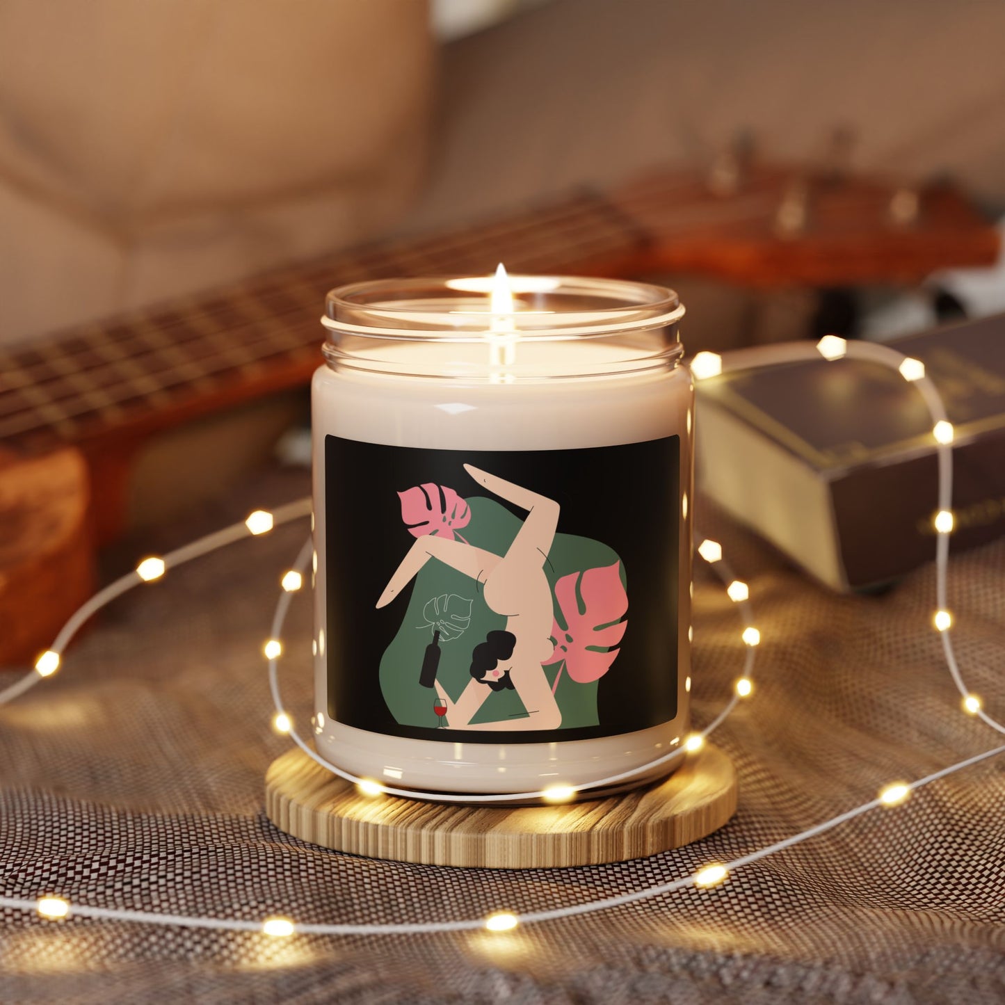 Scented Soy Candle - 9oz Candle Yoga & Wine