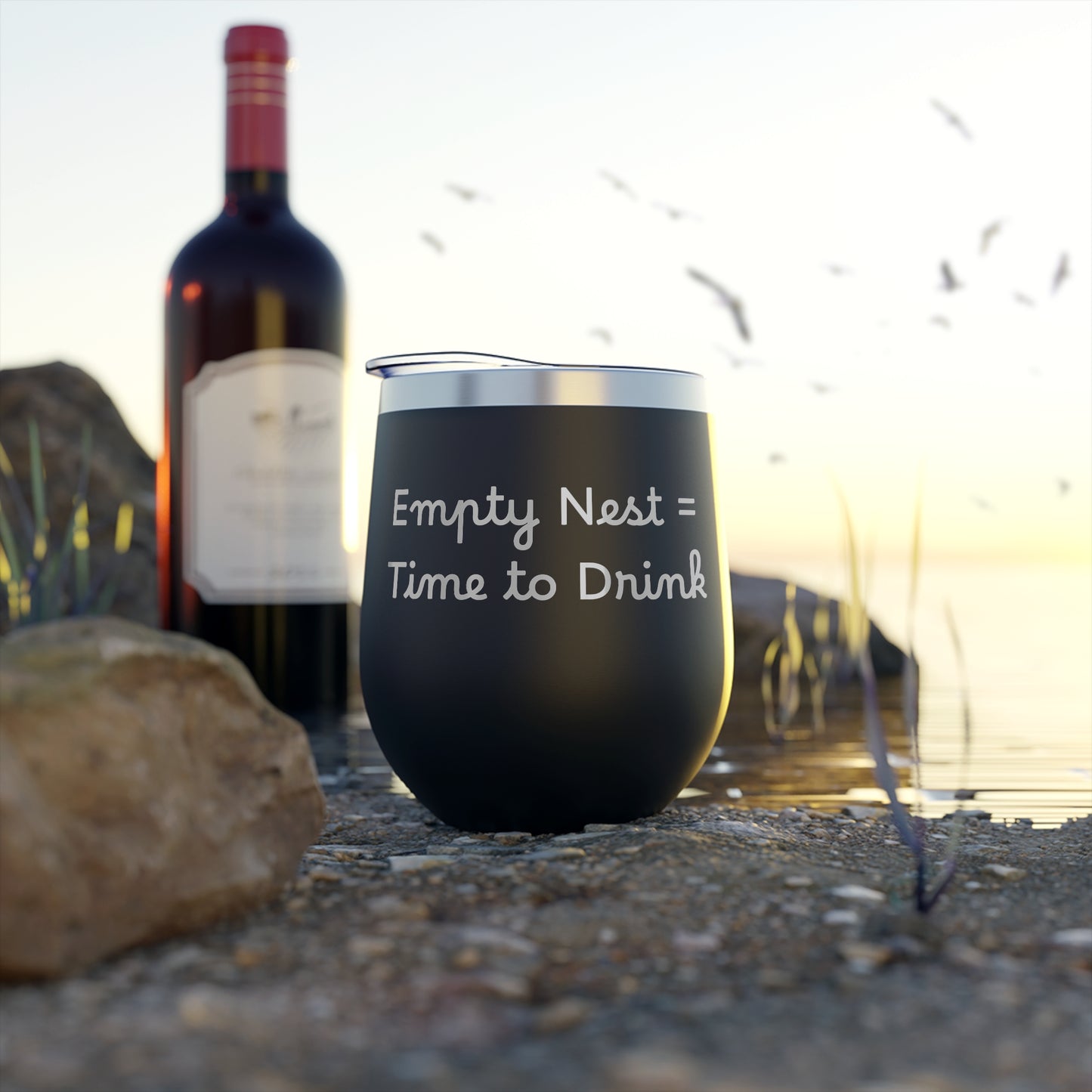 Funny Copper Insulated Cup - "Empty Nest = Time to Drink" - 12oz
