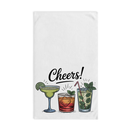 Cheers Hand Towel, Kitchen Decor, Cocktail Love, Bar Accessories, Fun Kitchen Towels, Summer Party Decor