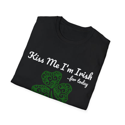Kiss Me I'm Irish T-Shirt, Unisex St. Patrick's Day Tee, Cute Irish Gift, Green Shamrock Shirt, Fun Holiday Apparel, Celebrate Irish