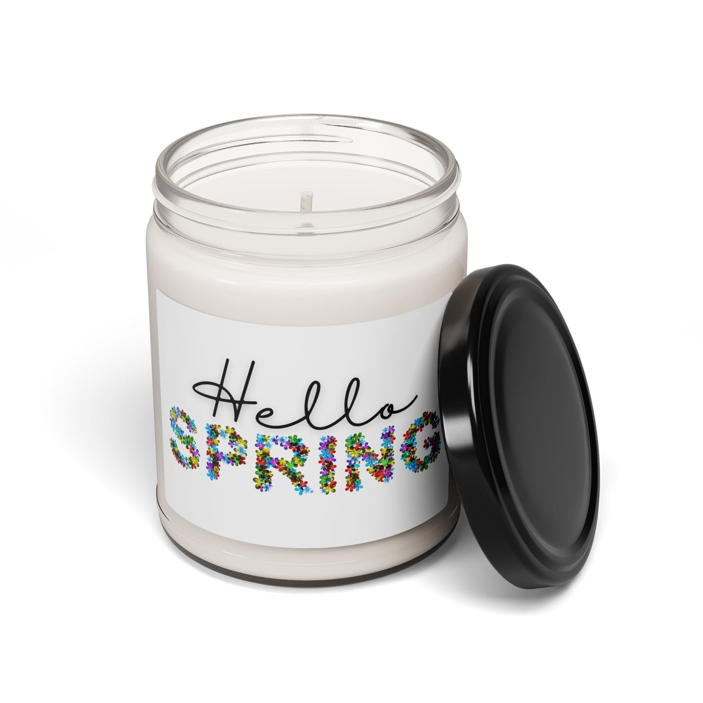 Hello Spring Scented Soy Candle, 9oz | Eco-Friendly Candle, Spring Decor, Gift for Her, Aromatherapy Candle, Home Fragrance