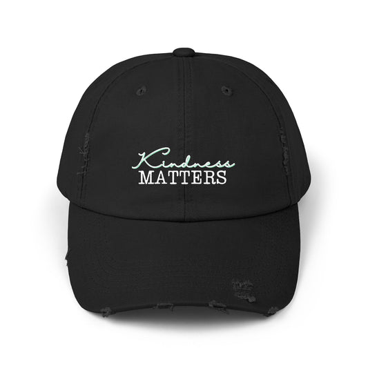 Unisex Distressed Cap - Kindness Matters Vintage Hat