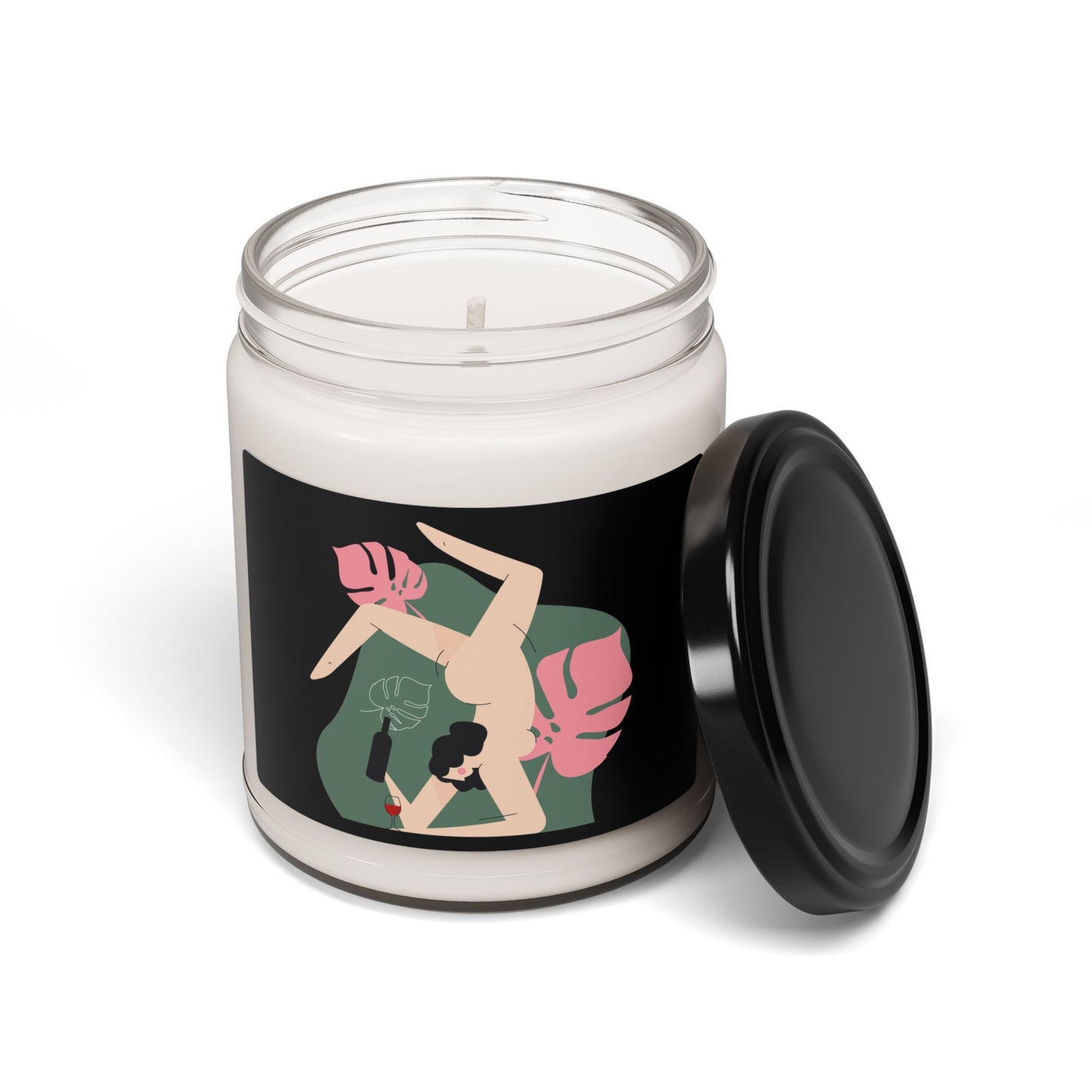 Scented Soy Candle - 9oz Candle Yoga & Wine