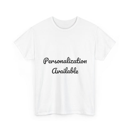 Personalized Unisex Heavy Cotton Tee - Customizable Gift, Casual Wear,