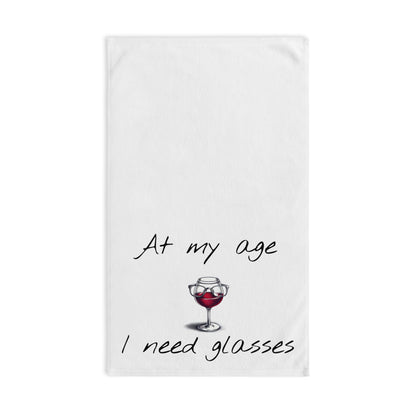 Wine-Themed Hand Towel for Aging Humor, Kitchen Towel, Gift for Wine Lovers, Funny, Home Decor