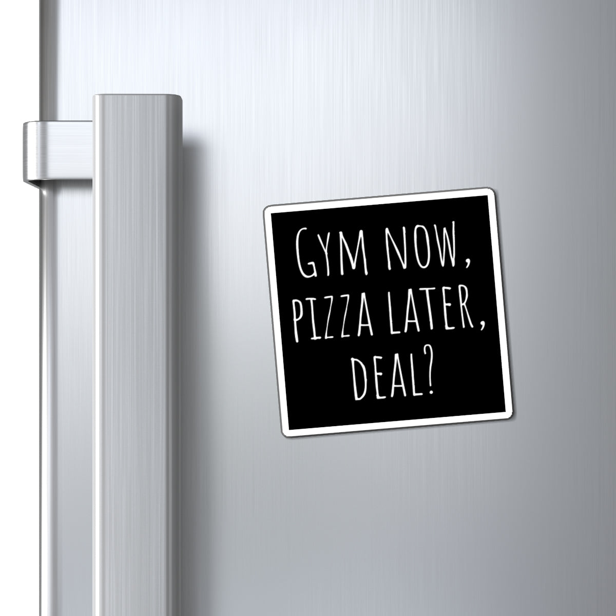 Magnet, Funny Gym Motivational, Gym Now Pizza Later Deal, Kitchen Decor, Pizza Lover, Refrigerator Magnet, Humor Gift