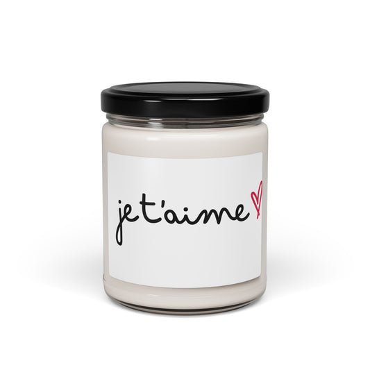 Scented Soy Candle - "Jet'aime" 9oz Gift for Loved Ones