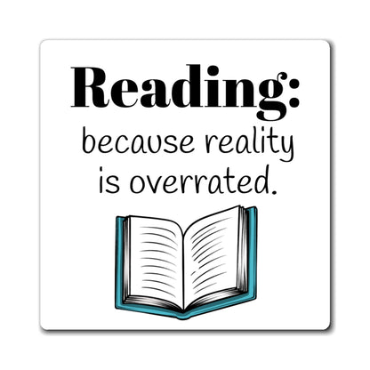 Reading Magnet | Funny Reading, Book Lover Gift | Quirky Kitchen Decor | Literary Humor | Gift for Readers, Students