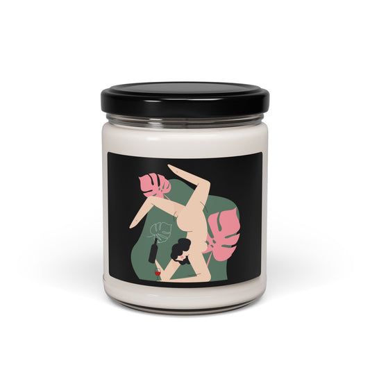 Scented Soy Candle - 9oz Candle Yoga & Wine