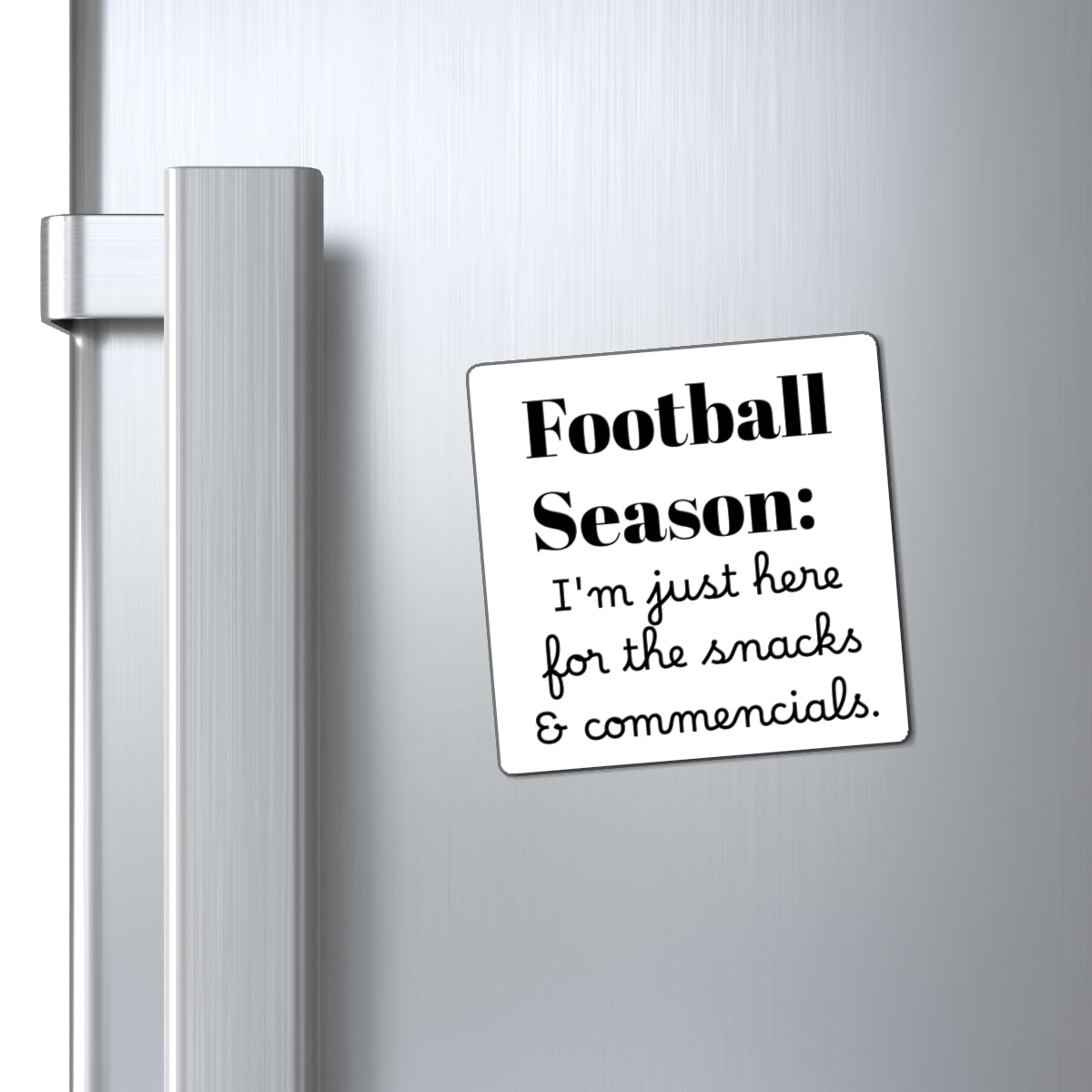 Football Season Snack Magnet: Perfect for Game Day, Kitchen Decor, Football Lovers, Snack Enthusiasts, Commemoration