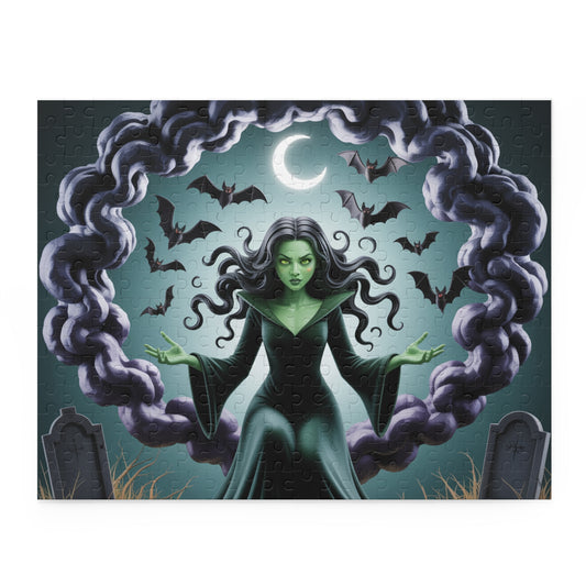 Halloween Themed Puzzle for Spooky Fun, Witchy Decor, Family Game Night, Puzzle Lovers, 120-500 Pieces