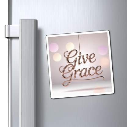 Graceful Reminder Magnets, Inspirational Home Decor, Give Grace Kitchen Magnet, Motivational Fridge Magnet