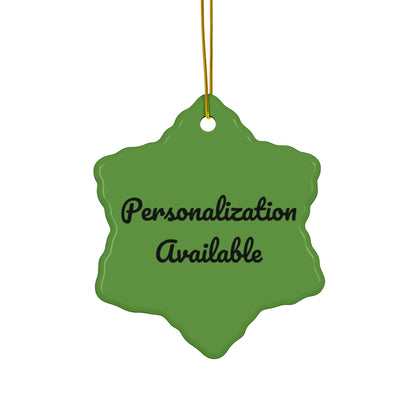 Customizable Hanging Ceramic Ornament - Different Colors Avaiable