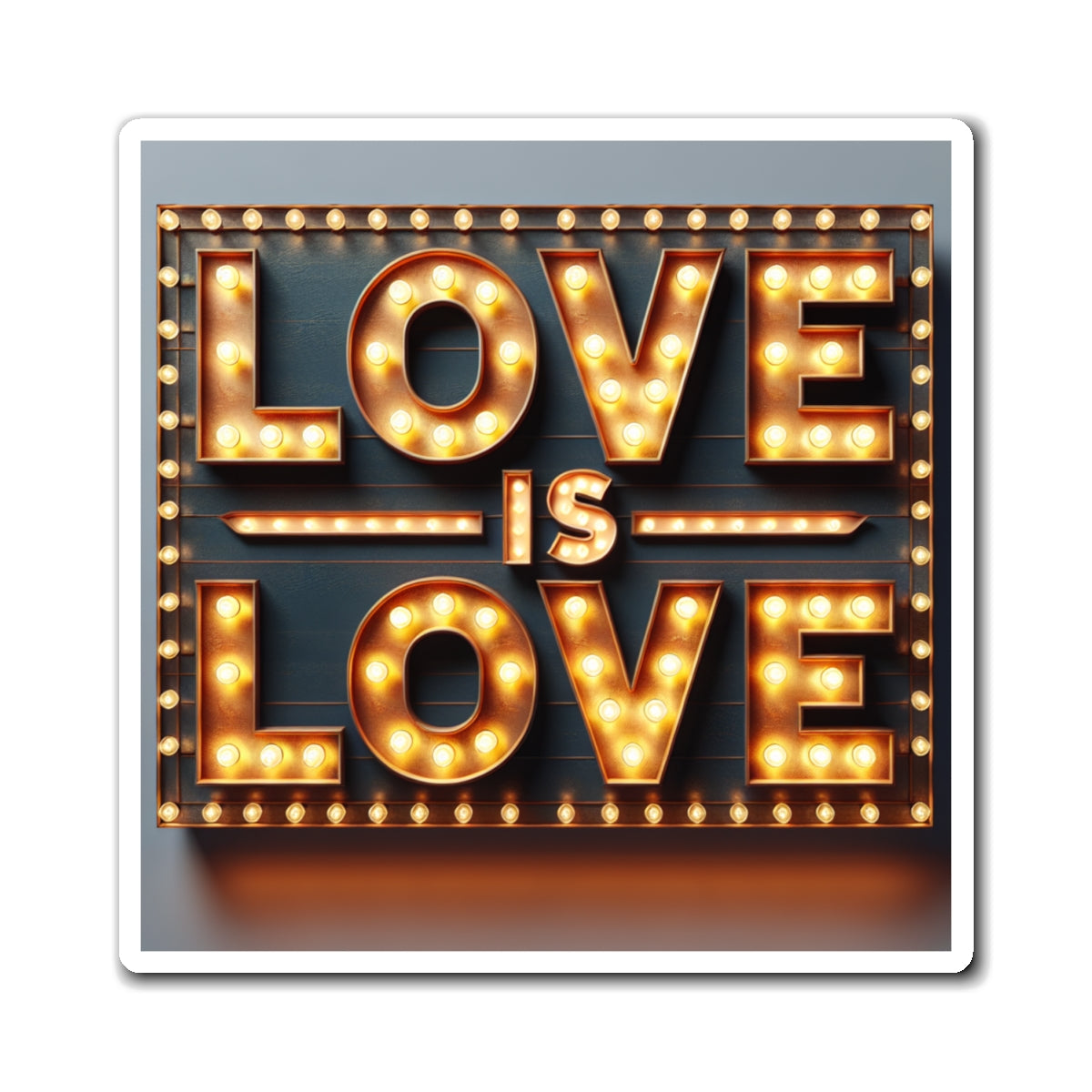 Love is Love Magnet | LGBTQ+ Pride Decor, Inspirational Gift, Refrigerator Art, Home Decor, Celebration Accessory