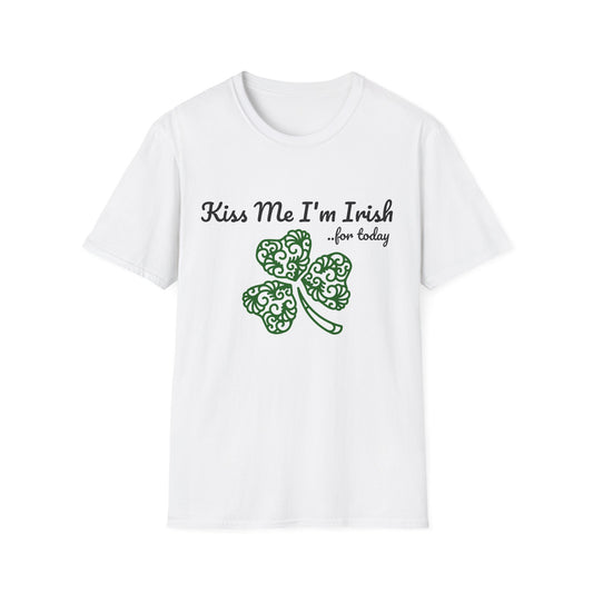 Kiss Me I'm Irish T-Shirt, Unisex St. Patrick's Day Tee, Cute Irish Gift, Green Shamrock Shirt, Fun Holiday Apparel, Celebrate Irish