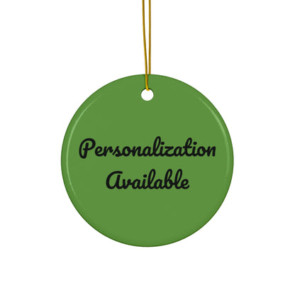 Customizable Hanging Ceramic Ornament - Different Colors Avaiable