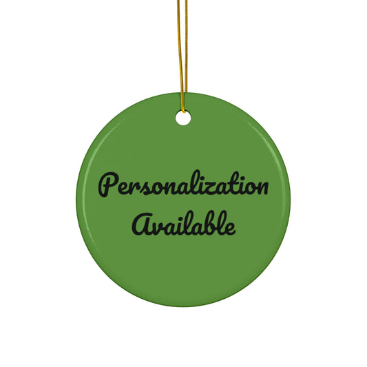 Customizable Hanging Ceramic Ornament - Different Colors Avaiable