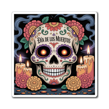Dia de los Muertos Magnet, Sugar Skull Fridge Decor, Halloween Decoration, Day of the Dead