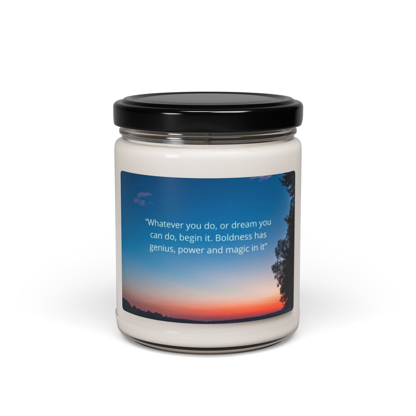 Scented Soy Candle - 9oz with Motivational Quote
