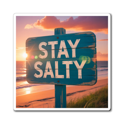 Stay Salty Beach-Themed Magnet, Coastal Decor, Fun Kitchen Accessory, Ocean Lovers, Beach House Decoration
