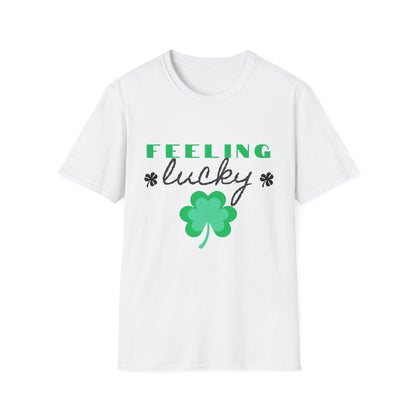 Feeling Lucky St. Patrick's Day T-Shirt, Unisex Irish Tee, St. Pat's Celebration Shirt, Shamrock Graphic Top, Holiday Gift