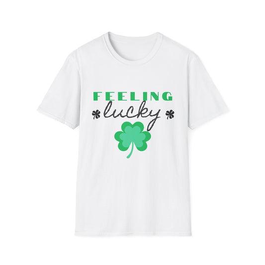 Feeling Lucky St. Patrick's Day T-Shirt, Unisex Irish Tee, St. Pat's Celebration Shirt, Shamrock Graphic Top, Holiday Gift