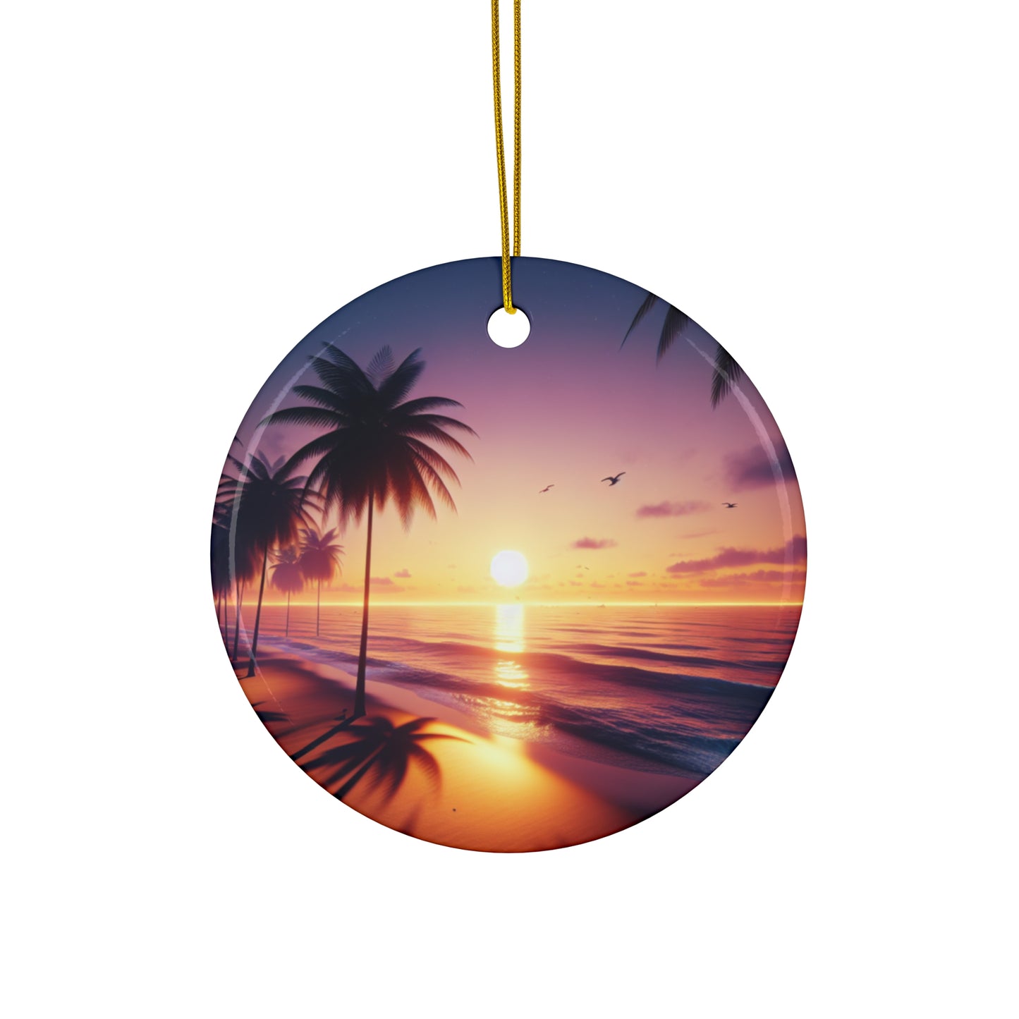 Ceramic Ornament - Tropical Sunset