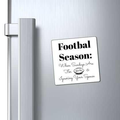 Football Season Magnet: Perfect for Game Day, Sports Lovers, Football Fans, Home Decor, Funny for Him & Her