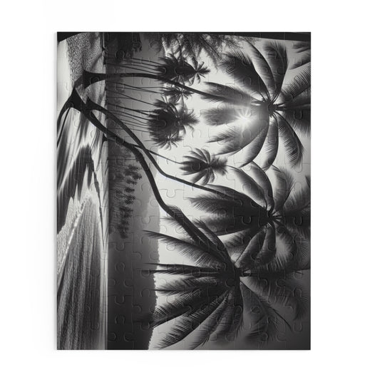 Puzzle - 120 Piece | Beach with Palm Trees