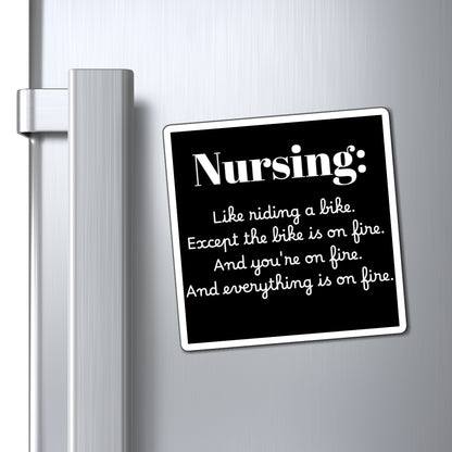 Magnet - Funny Nursing, Nursing Gifts, Hospital Decor, Nurse Appreciation, Kitchen Decor, Quirky Refrigerator Magnet, Gift for Nurse