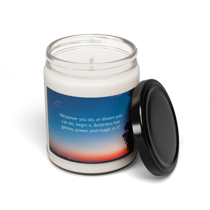 Scented Soy Candle - 9oz with Motivational Quote