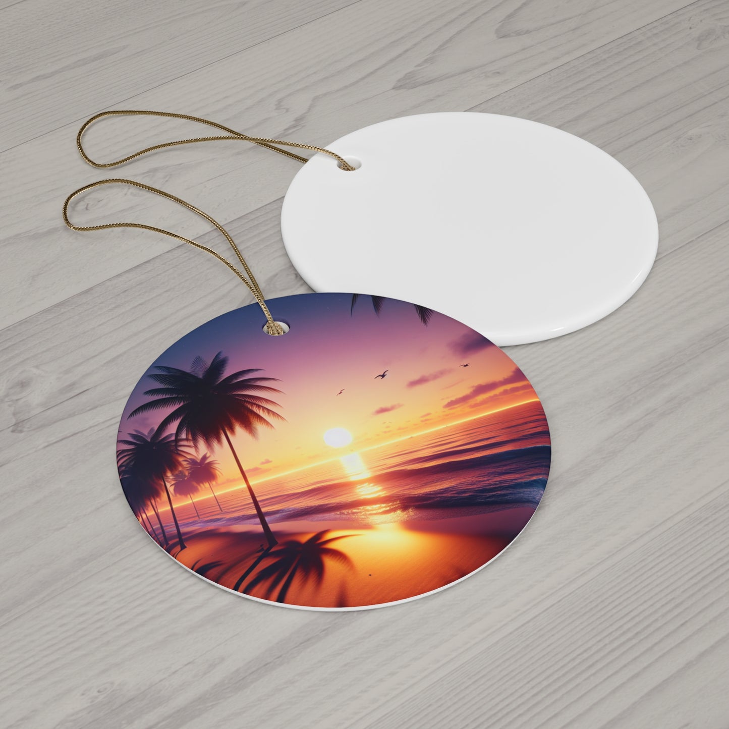 Ceramic Ornament - Tropical Sunset