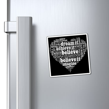 Magnet - Dream, Believe, Achieve Message 3x3