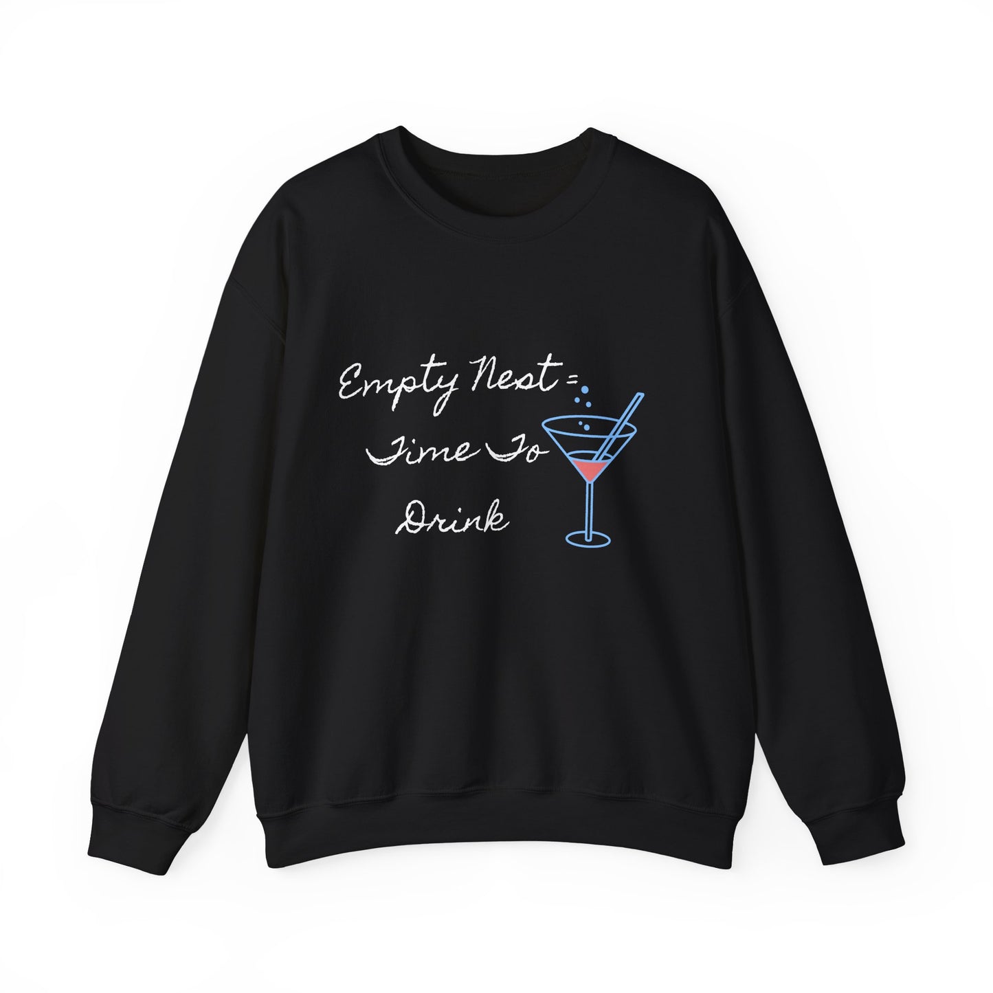 Crewneck Sweatshirt for Empty Nester, Retro Cocktail D,rink Lovers