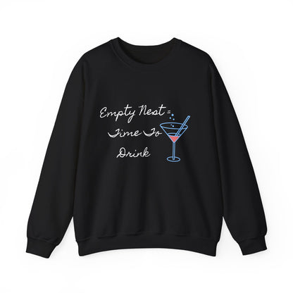 Crewneck Sweatshirt for Empty Nester, Retro Cocktail D,rink Lovers