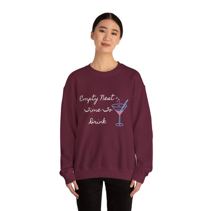 Crewneck Sweatshirt for Empty Nester, Retro Cocktail D,rink Lovers