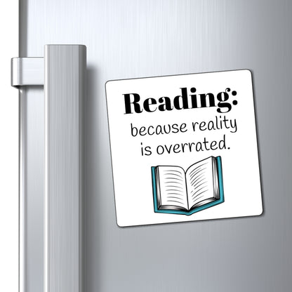 Reading Magnet | Funny Reading, Book Lover Gift | Quirky Kitchen Decor | Literary Humor | Gift for Readers, Students