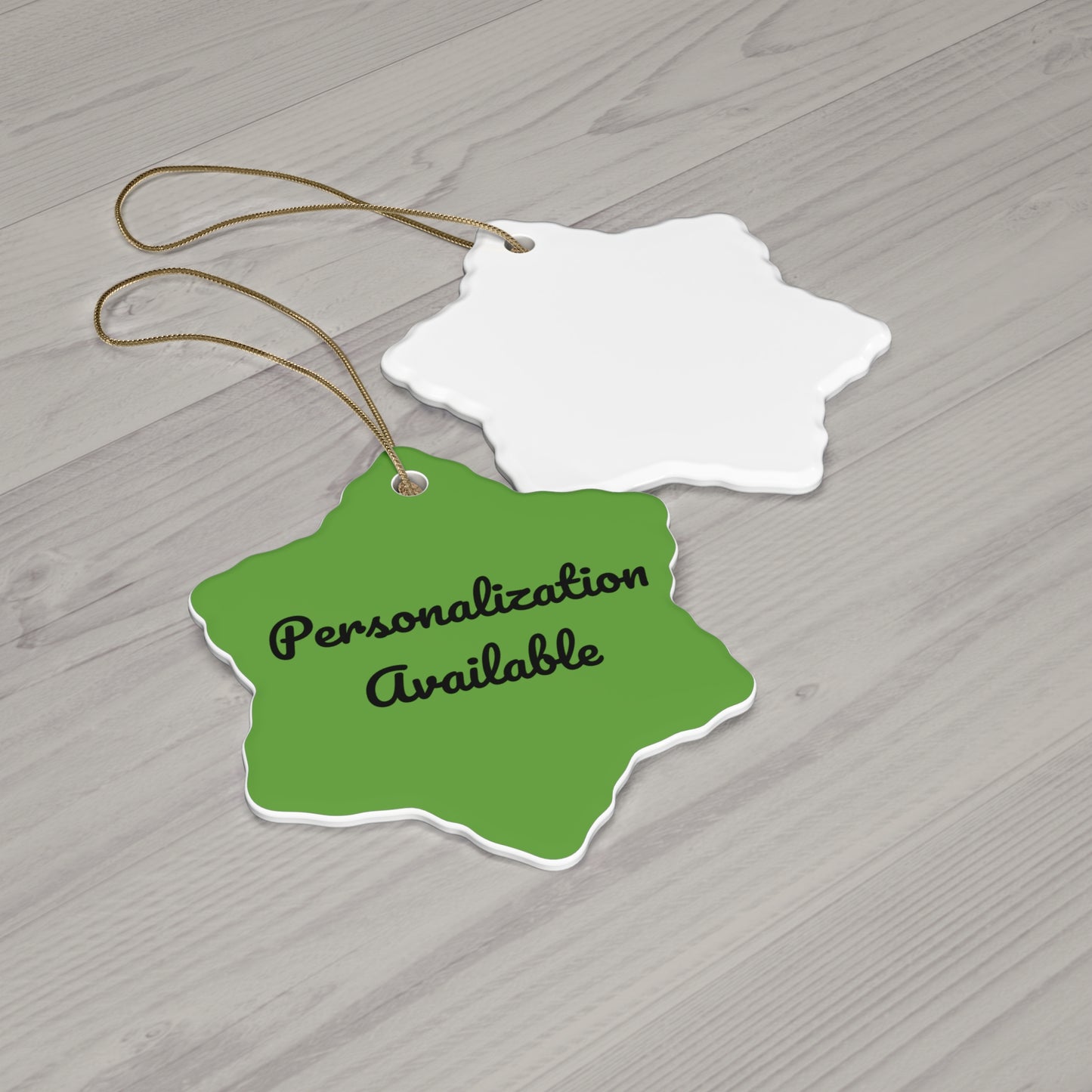 Customizable Hanging Ceramic Ornament - Different Colors Avaiable