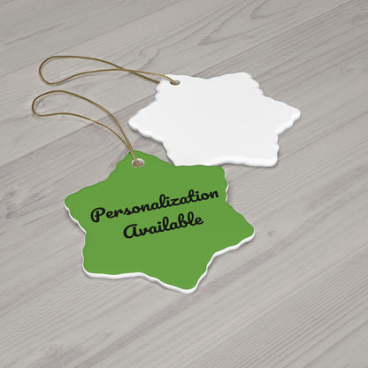 Customizable Hanging Ceramic Ornament - Different Colors Avaiable
