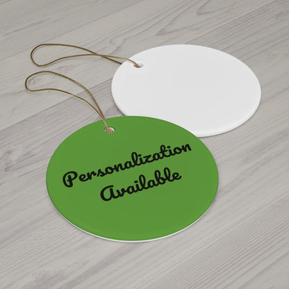 Customizable Hanging Ceramic Ornament - Different Colors Avaiable