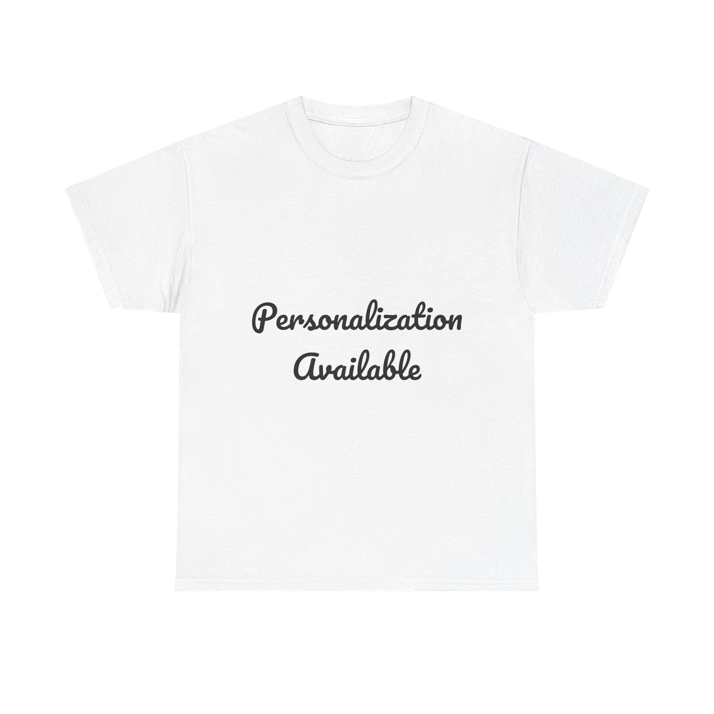 Personalized Unisex Heavy Cotton Tee - Customizable Gift, Casual Wear,