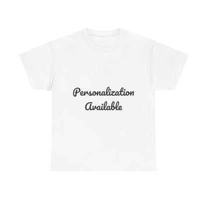 Personalized Unisex Heavy Cotton Tee - Customizable Gift, Casual Wear,