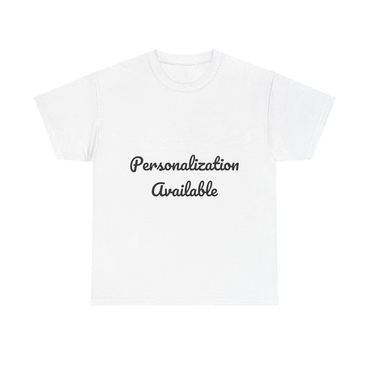 Personalized Unisex Heavy Cotton Tee - Customizable Gift, Casual Wear,