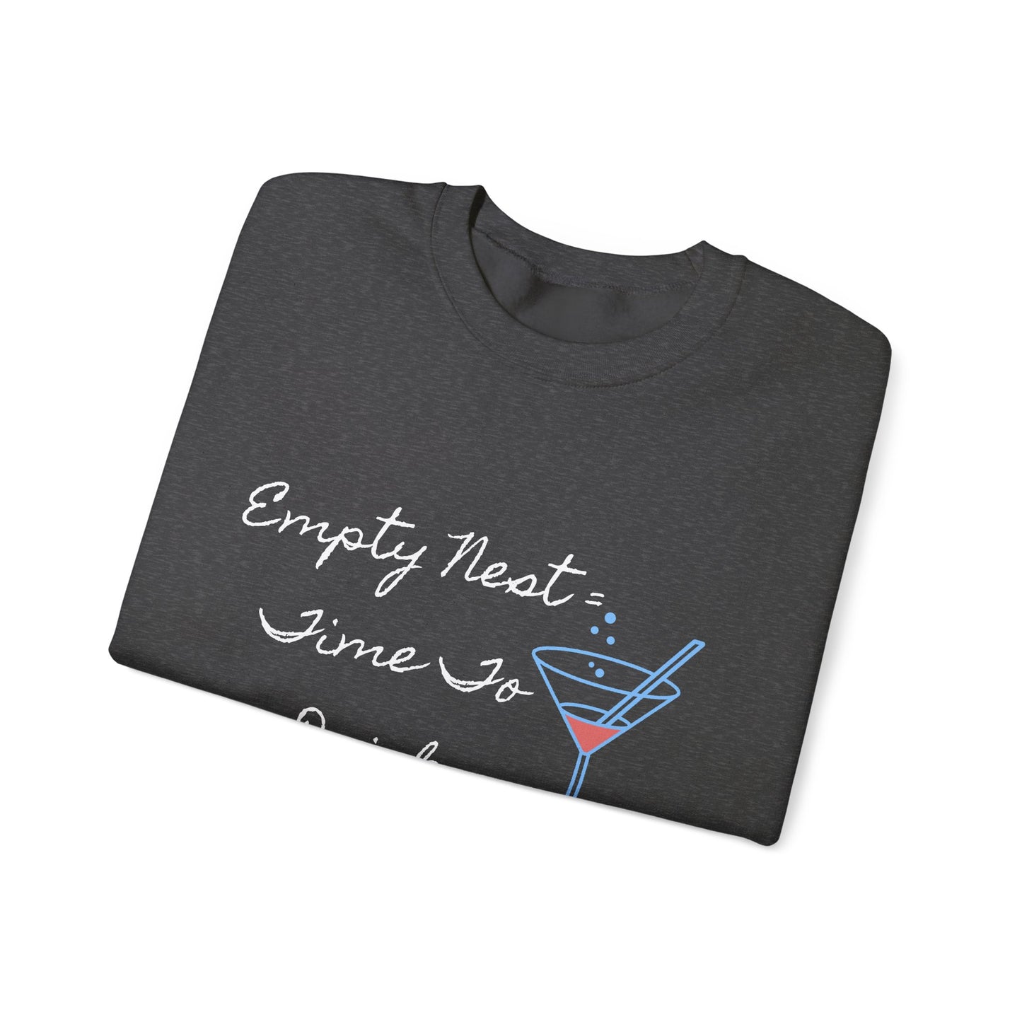 Crewneck Sweatshirt for Empty Nester, Retro Cocktail D,rink Lovers