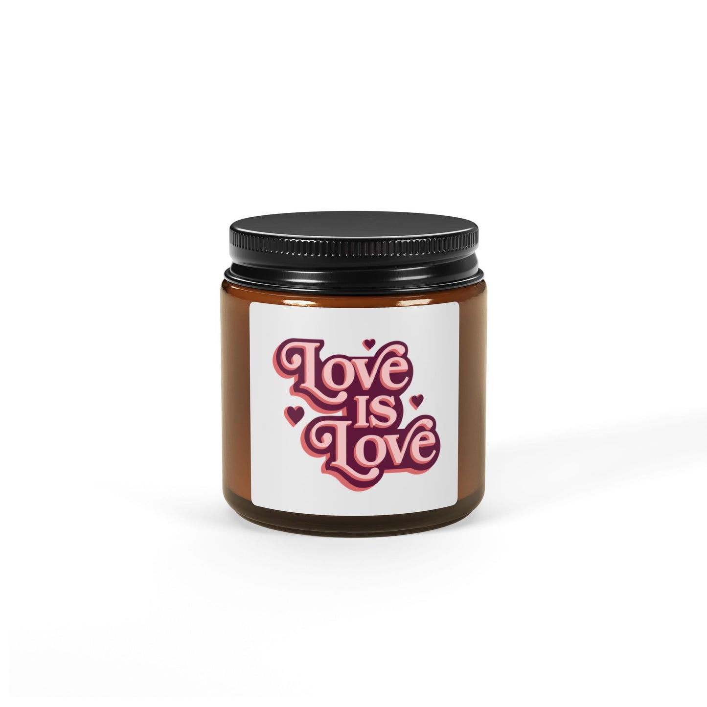 Love is Love Scented Candle | Romantic Gift, Home Decor, Self-Care, Wedding Favor, LGBTQ+ Support - Valentines Day