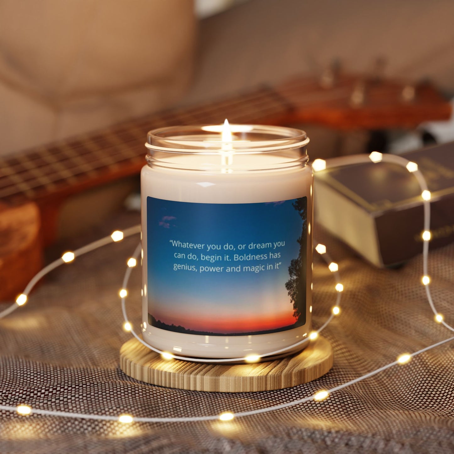 Scented Soy Candle - 9oz with Motivational Quote