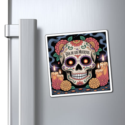 Dia de los Muertos Magnet, Sugar Skull Fridge Decor, Halloween Decoration, Day of the Dead