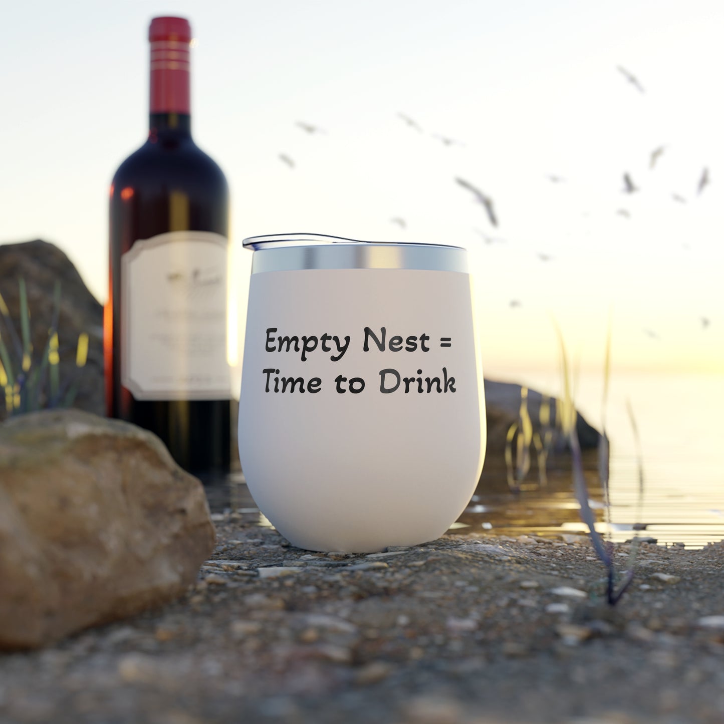 Funny Copper Insulated Cup - "Empty Nest = Time to Drink" - 12oz