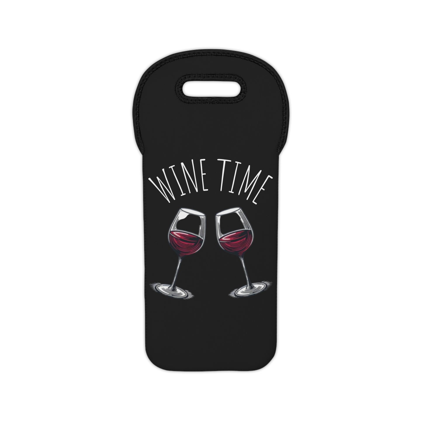 Wine Tote Bag - Stylish Wine Carrier for Parties, Wine Lovers, Perfect for Picnics, Birthdays, Wine Time Design