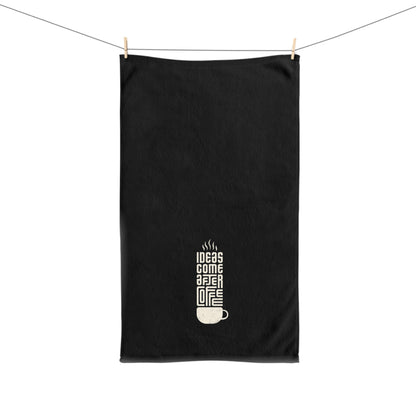 Coffee-Inspired Hand Towel for Creative Spaces, Kitchen Decor, Gift for Coffee Lovers, Unique Home Accessory, Funny Kitchen Towel